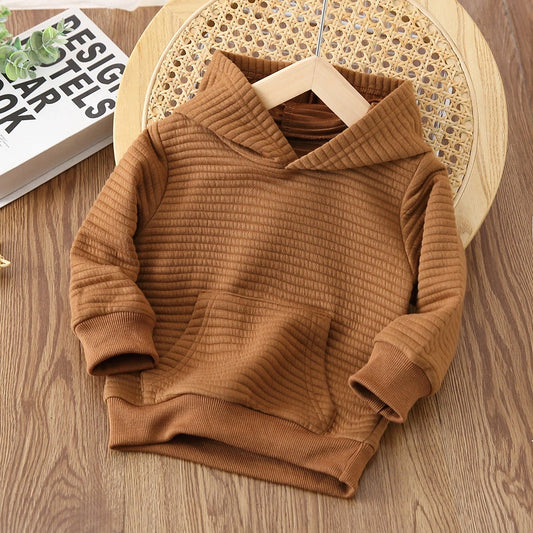 Kids Brown Ribbed Sweatshirt SALE