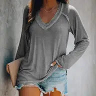 V Neck Long Sleeve Top SALE