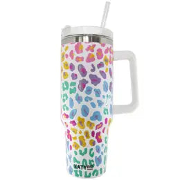 Multi Color Leopard Tumbler