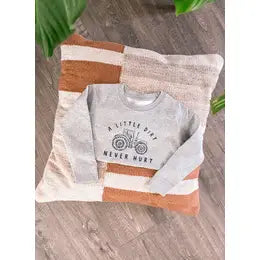 A Little Dirt Never Hurt Crewneck Kids Sweatshirt