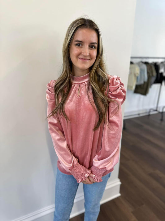 Pink Velvet Blouse SALE