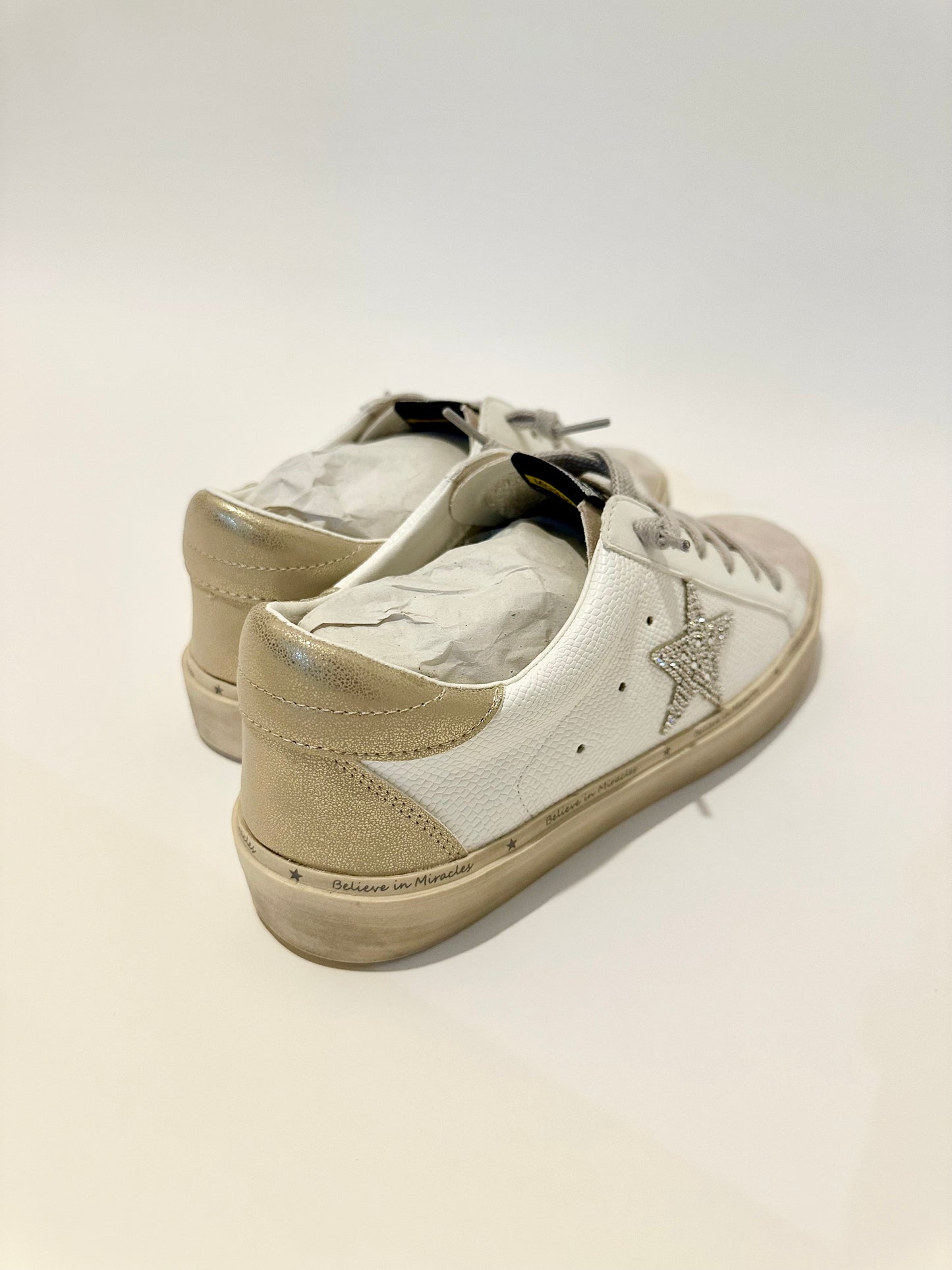 STELLA White Gold Star Sneaker