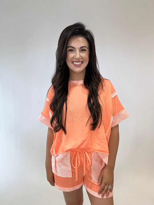 Caroline Set - Orange/Coral