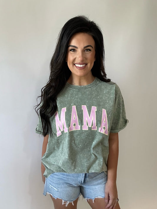 MAMA Block Letter Wash Tee