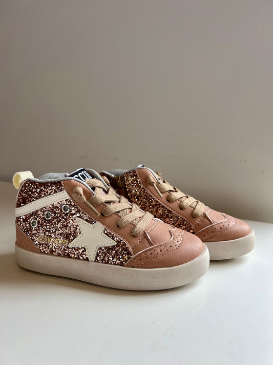 High Top Rosegold Toddler Sneakers